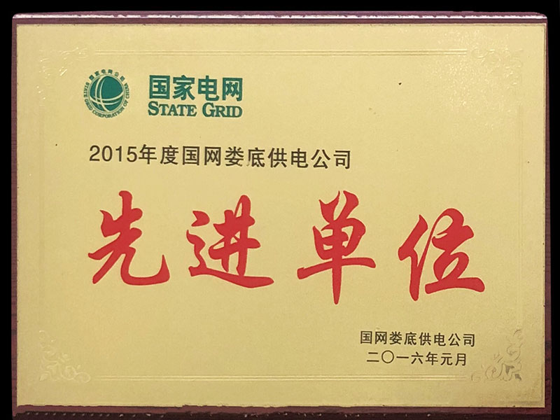 2016年1月國(guó)網(wǎng)婁底供電公司先進(jìn)單位